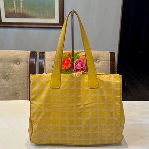 Authentic CHANEL Yellow Tote Bag